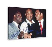 NWGACS Muhammad Ali Joe Frazier George Foreman Canvas Poster Wall Art Decor Print Picture Paintings for Living Room Bedroom Decoration Frame-style 12x18inch(30x45cm)