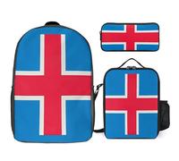 NWGHM England Symbols Backpack Set with Lunch Box Pencil Case Travel Laptop Backpack Casual Daypack for Men Women, White, One Size, Daypack Backpacks