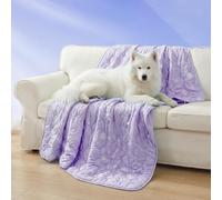NWK Dog Cooling Blanket, Ice Silk Cool to Touch Material, Bed Cover, Furniture Protector Couch Sofa for Summer, Anxiety Relief-Machine Washable(Purple,40'' X 60'')