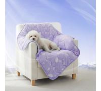 NWK Dog Cooling Blanket, Ice Silk Cool to Touch Material, Bed Cover, Furniture Protector Couch Sofa for Summer, Anxiety Relief-Machine Washable(Purple,30'' X 40'')