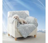 NWK Dog Cooling Blanket, Q-Max>0.345, Ice Silk Cool to Touch Material, Bed Cover, Furniture Protector Couch Sofa for Summer, Anxiety Relief-Machine Washable (Misty Gray,75CM*100CM)