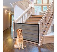 NWK Magic Baby Gate Pet Gate for The House Stairs Providing a Safe Enclosure for Pets to Play and Rest, 6 Loops Design (Black, 96CM X 75CM)