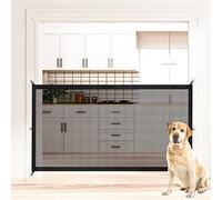 NWK Magic Baby Gate Pet Gate for The House Stairs Providing a Safe Enclosure for Pets to Play and Rest, 6 Loops Design (Black, 180CM X 75CM)