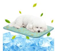 NWK Pet Cooling Mat - Ice Silk Cooling Mat for Dogs & Cats Portable & Washable Pet Blanket, Car Seats, Beds for Summer (Green Fruit, Medium (70cm x 50cm x 0.75cm))
