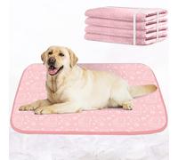 NWK Pet Cooling Mat - Ice Silk Cooling Mat for Dogs & Cats Portable & Washable Pet Cooling Blanket, Car Seats, Beds for Summer (4, Pink Cat, 27‘’ X 39‘’ X 0.3'')