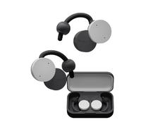 nwm DOTS Wireless On-Ear Speakers (Open Ear Earphones) Prevent Sound Leakage with PSZ Technology (Bone Conduction Alternative) Including Microphone Designed by NTT Sonority in Japan | Stone White