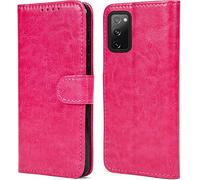 NWNK13 For Samsung Galaxy S20 Fe 5G Case Premium Leather Flip Cover Book Wallet Case Media Stand TPU Bumper Gel Phone Case for Samsung S20 fe 4G (Pink, Samsung Galaxy S20 Fe 5G / S20 Fe 4G)