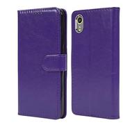 NWNK13 For Samsung Galaxy Xcover7 Case Leather Wallet Book Flip Stand View Phone Cover with Card Holder Slots Compatible with Galaxy X Cover 7 (Purple)