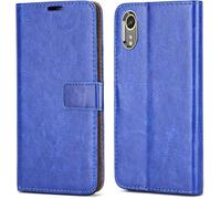 NWNK13 For Samsung Galaxy Xcover7 Case Leather Wallet Book Flip Stand View Phone Cover with Card Holder Slots Compatible with Galaxy X Cover 7 (Blue)
