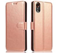 NWNK13 For Samsung Galaxy Xcover7 Case Leather Wallet Book Flip Stand View Phone Cover with Card Holder Slots Compatible with Galaxy X Cover 7 (Rose Gold)