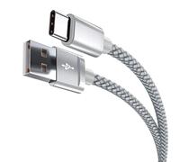 NWNK13 USB C Cable Type C Fast Charging Cable for For Samsung Galaxy Xcover 7 / Xcover 5 / Xcover 4S / XCover6 Pro Nylon Braided Android Phone Charger Lead Wire Sync Cord for Xcover Pro (1M, Silver)