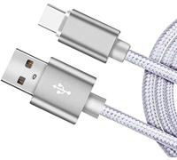 NWNK13 USB C Cable Type C Fast Charging Cable for Huawei P30 pro P30 P30 lite Nylon Braided Phone Charger Cable Lead Wire Sync Cord silver 2mt