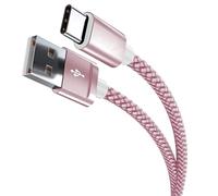 NWNK13 USB C Cable Type C Fast Charging Cable For Nokia G50 / G20 / G21 / G11 / G11+ / G10 Android Phone Charger Lead Wire Sync Cord for Nokia X20 / X10 / 6/8 / 3 (1m, Rose Pink)