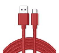 NWNK13 USB C Cable Type C Fast Charging Cable for Samsung A21s A11 A42 A21 A31 S10 S9 S8 Nylon Braided Android Phone Charger Lead Wire Sync Cord for S10 S10E, A50 A70 A40 (1m, Red)