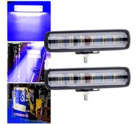 NWpangu 18W LED Forklift Lights, 6LED Straight Line Area Lights Reversing Warning Lights Daytime Running Lights Universal for 12-80V Vehicles(Blue-2PCS)