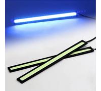 NWPangu 2PCS LED Daytime Running Light, Car Interior Exterior Strip Light 12V Universal COB DRL Running Lamp for Truck Boat RV Motorcycles, Ice Blue.