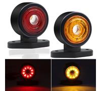 NWpangu 2PCS LED Side Marker Lights, 12V Trailer Side Lamp Double-Side Yellow/Red Warning Lamps Indicators Clearance Lights for Truck Van Bus RV Caravan.