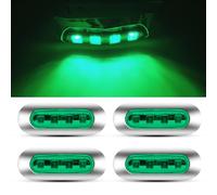 NWpangu 4PCS LED Side Marker Lights, Universal Front Rear Side Light Clearance Position Lamps for 12V/24V Truck Trailer Lorry Caravan Bus Boat (Green)