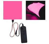 NWpangu Electroluminescent EL Panel Light, DIY EL Backlight Cuttable Paper Lamp for Holiday Decoration/Cosplay/Warning Signs, Pink Light (10cm x 10cm)