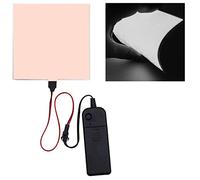 NWpangu Electroluminescent EL Panel Light, DIY EL Cuttable Paper Lamp for Holiday Decoration/Cosplay/Warning Signs, White Light (10cm x 10cm)