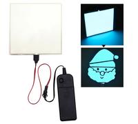 NWpangu Electroluminescent EL Panel Light, DIY EL Cuttable Paper Lamp for Holiday Decoration/Cosplay/Warning Signs, Ice Blue Light (10cm x 10cm)