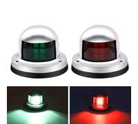 NWpangu LED Navigation Lights 12V IP67 Waterproof Boat Signal Light Red Green Marine Warning Lamps for Boat Pontoon Yacht Skeeter, 2pcs