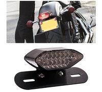 NWpangu Motorcycle Tail Light Integrated Brake Turn Singal Light with License Plate Bracket, Universal Fit for ATVs, Dirt Bike, Custom Chopper, Cruiser(Smoke Lens)