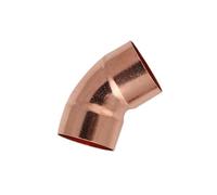 NWPNLXEA 1/4" 3/8" 1/2" 3/4" 1" 10 15 16 19 22 25.4 28mm ID Copper End Feed Solder 45 Degree Elbow Fitting Coupler for Air Condition(ID 25.4mm Wall 1.0mm) NWPNLXEA