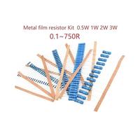 NWPNLXEA 300pcs/150pcs 30 value Metal film resistor pack set 1% dip resistors 0.5W 1W 2W 3W diy electronic kit (0.1 ohm ~750 ohm (1W - 300pcs)