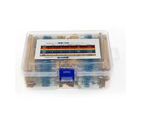 NWPNLXEA 3120pcs/Box 156Value x 20pcs 1% 1/4W Metal Film Resistor Kit 1R-10M Ohm Component Pack (With Box)