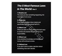 NWPNLXEA 5 Key Laws of Life Poster Motivational Wall-Art for Personal Development Success Mindset Office Decor Unframed,08x12inch(20x30cm)