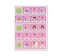 NWPNLXEA Autism Special Needs Visual Bath Schedule Shower Routine Chart Poster for Home Classroom Daily Living Skills Unframed,16x24inch(40x60cm)