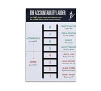 NWPNLXEA Behavioral Model Poster The Ladder of Accountability Chart Educational Wall-Art for Classroom Counseling Office Leadership Training Resource Unframed,16X24inch(40X60cm)