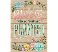NWPNLXEA Bloom Where You Are Planted Positive Affirmation Poster - Motivational Print for Self-Care, Mindfulness & Office Wall Decor Unframed,08x12inch(20x30cm)