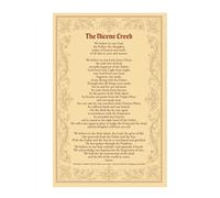 NWPNLXEA Classic Christian Creeds Metal Sign Historic Church Prayers Scripture Wall-Art for Worship Study Church Home Sunday School Decor 8 X 12 in