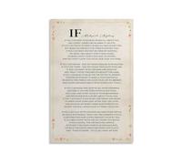 NWPNLXEA Classic Literature Art Print, Famous Motivational Poem on Canvas for Home Library, Executive Office, Book Lover Gift Framed,08x12inch(20x30cm)