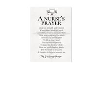 NWPNLXEA For The Exceptional Nurse Canvas, A Nurse's Prayer Uplifting Wall-Art, Gift for Nurses W octor's Office, Clinic Decor, Framed Print Option Framed,12x18inch(30x45cm)