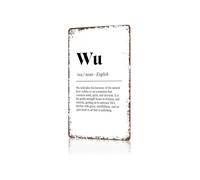NWPNLXEA Funny Wu Definition Metal Wall-Art Vintage Tin Sign Powerful Statement Decor For Man Cave Den Game Room Garage 8 X 12 inch