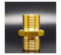 NWPNLXEA Hardware M14 M18 M20 1/4" 1/2" BSP Male Thread Hex Brass Pipe Fitting Coupler Reducer Connector for Fuel Gas Water Pipe Joint(NO4) NWPNLXEA