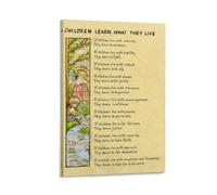 NWPNLXEA Inspirational Parenting Poster, Motivational Poem on Children & Life Lessons, Wall Art for Home, School & Counseling Office(Framed,12x18inch(30x45cm))