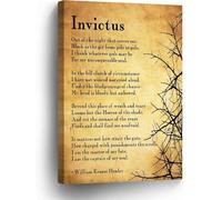 NWPNLXEA Invictus William Ernest Henley Poem Poster Inspirational Wall-Art Print for Office Decor Unframed,08x12inch(20x30cm)