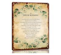 NWPNLXEA Irish House Blessing Metal Tin Sign Traditional Celtic Prayer Wall Decor Rustic Scroll Design for Home Living Room Entryway 8 X 12 inch