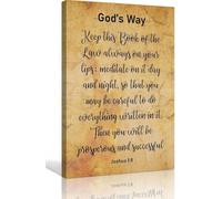 NWPNLXEA Joshua 1 8 Scripture Wall-Art Meditate Day and Night Christian Home Decor for Bedroom Kitchen Living Room Unframed,12x18inch(30x45cm)