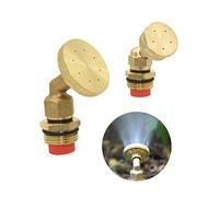 NWPNLXEA Leak-Proof Pipe Hose Fittings Male Thread 1/2" Brass 4/5/8 Hole Garden Sprayer Nozzle 1/4" Female Thread Spray Nozzle Mist Nozzle 1pc (Color : 4 Hole x A)