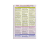 NWPNLXEA Low Carb Sweetener Chart Poster Complete Sugar Substitute List for Diet Baking and Meal Prep Kitchen Art Framed,16x24inch(40x60cm)