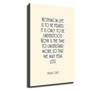 NWPNLXEA Marie Curie Quote Poster Science Classroom Decor Motivational Wall-Art for School Laboratory Womens History Month STEM Decor Unframed,12x18inch(30x45cm)
