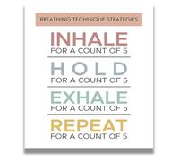 NWPNLXEA Mental Health Therapy Decor - Breathing Techniques Wall Art for Calming Corner, School Counselor Office Framed,16x24inch(40x60cm)