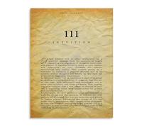 NWPNLXEA Numerology Wall-Art Intuition Vintage Minimalist Spiritual Number Canvas Decor Framed,08x12inch(20x30cm)