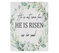 NWPNLXEA Risen King Metal Tin Sign 8 X 12 in Easter Religious Wall Hanging Rustic Plaque for Bathroom Laundry Room