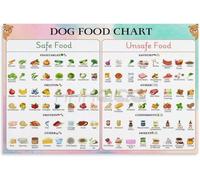 NWPNLXEA Safe Foods for Dogs Guide Poster, What Dogs Can Eat Reference Canvas Wall Art for Pet Owners Unframed 16x24inch(40x60cm)